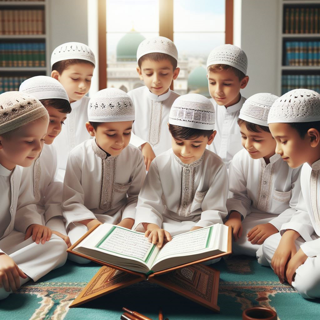 Children with Quran