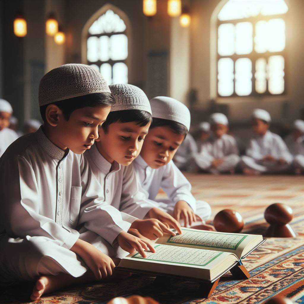 Kids Learning the Holy Quran